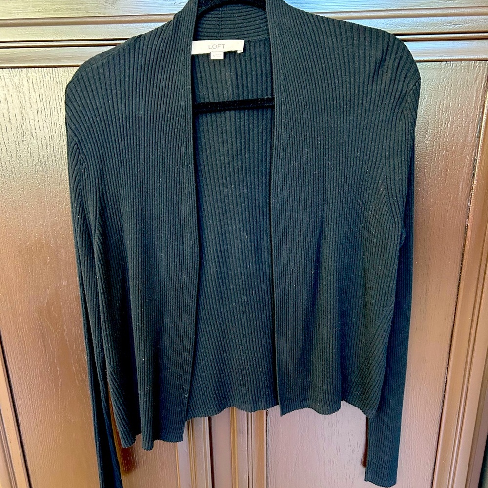 LOFT black open cardigan. Size XL